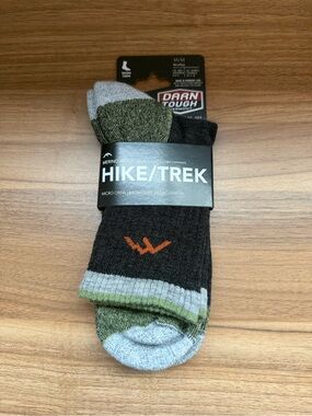 Darn Tough Hike/Trek Men's Merino Crew Socks - Black, Olive, Gray